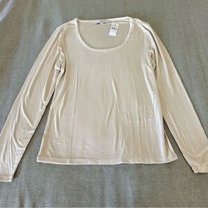 New Loft Soft Cream Ribbed Tee